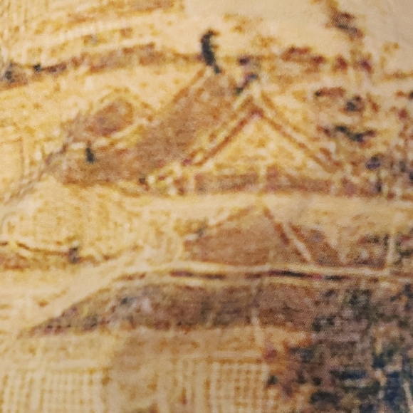 Japanese Tan Five Point Sleeved Kimono Jacket Size M - Picture 7 of 9